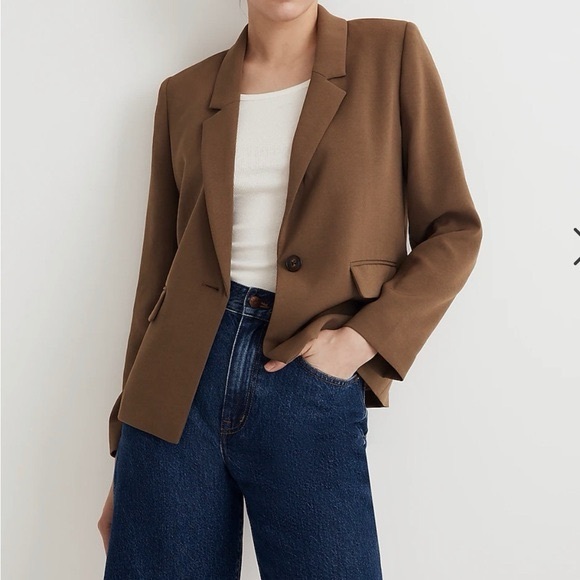 Madewell Olive/Brown Women's Blazer - Picture 5 of 13